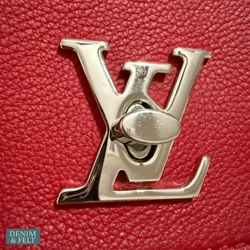 Louis Vuitton Lockme II BB Red‎ Taurillon Leather Crossbody Bag Authentic